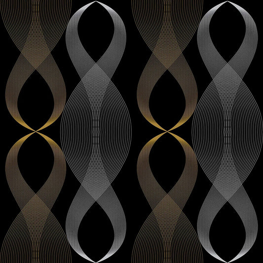 Must Peel & Stick tapeet – geomeetrilise mustriga