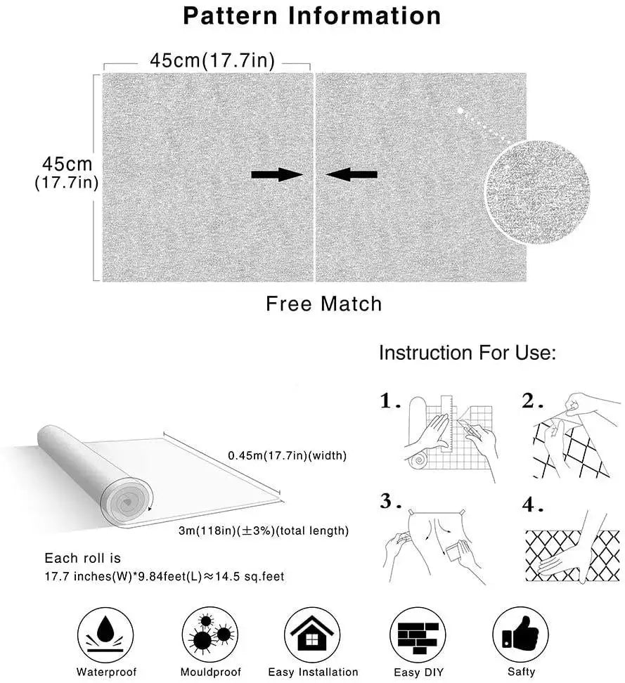 Sädelev hõbedane peel&stick tapeet,isekleepuv. – ShopPoint24 Sädelev hõbedane peel&stick tapeet,isekleepuv.