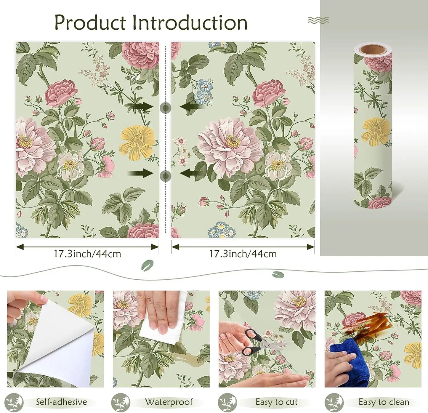 Vintage boho lilleline tapeet – isekleepuv peel &stick ja kergelt eemaldatav – ShopPoint24 Vintage boho lilleline tapeet – isekleepuv peel &stick ja kergelt eemaldatav