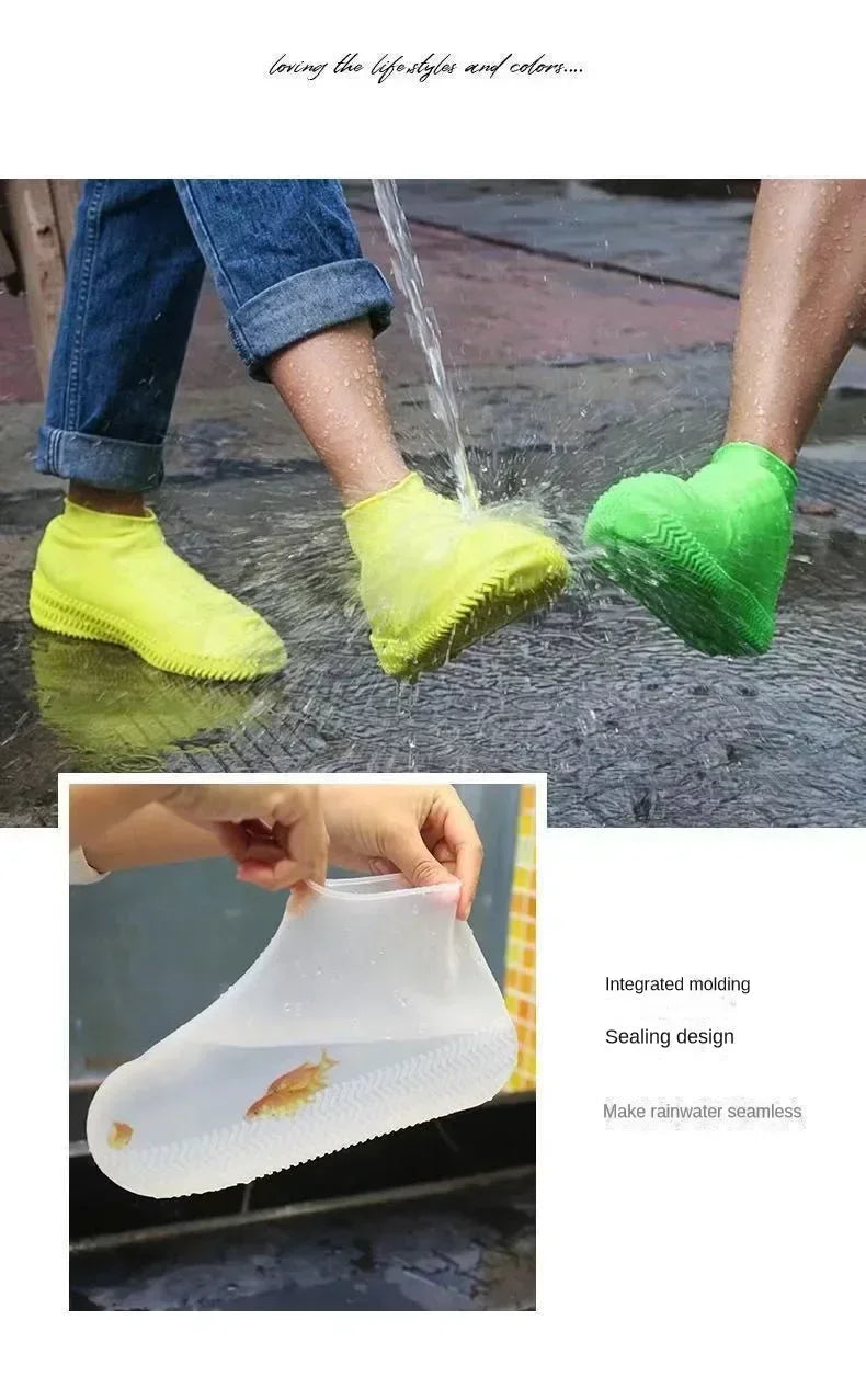 1Pair Silicone WaterProof Shoe Covers lip-resistant Rubber Rain Boot Rain Gear Overshoes Accessories For Outdoor Rainy Day – ShopPoint24 1Pair Silicone WaterProof Shoe Covers lip-resistant Rubber Rain Boot Rain Gear Overshoes Accessories For Outdoor Rainy Day