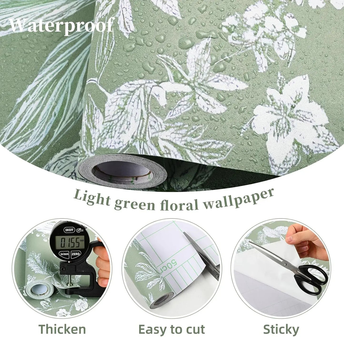 Heleroheline Peel and Stick vinüültapeet – ShopPoint24 Heleroheline Peel and Stick vinüültapeet