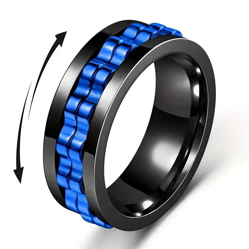 Spinning Fidget Anti Stress Stainless Steel Ring