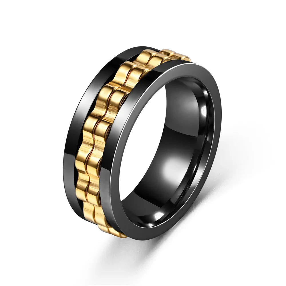 Spinning Fidget Anti Stress Stainless Steel Ring