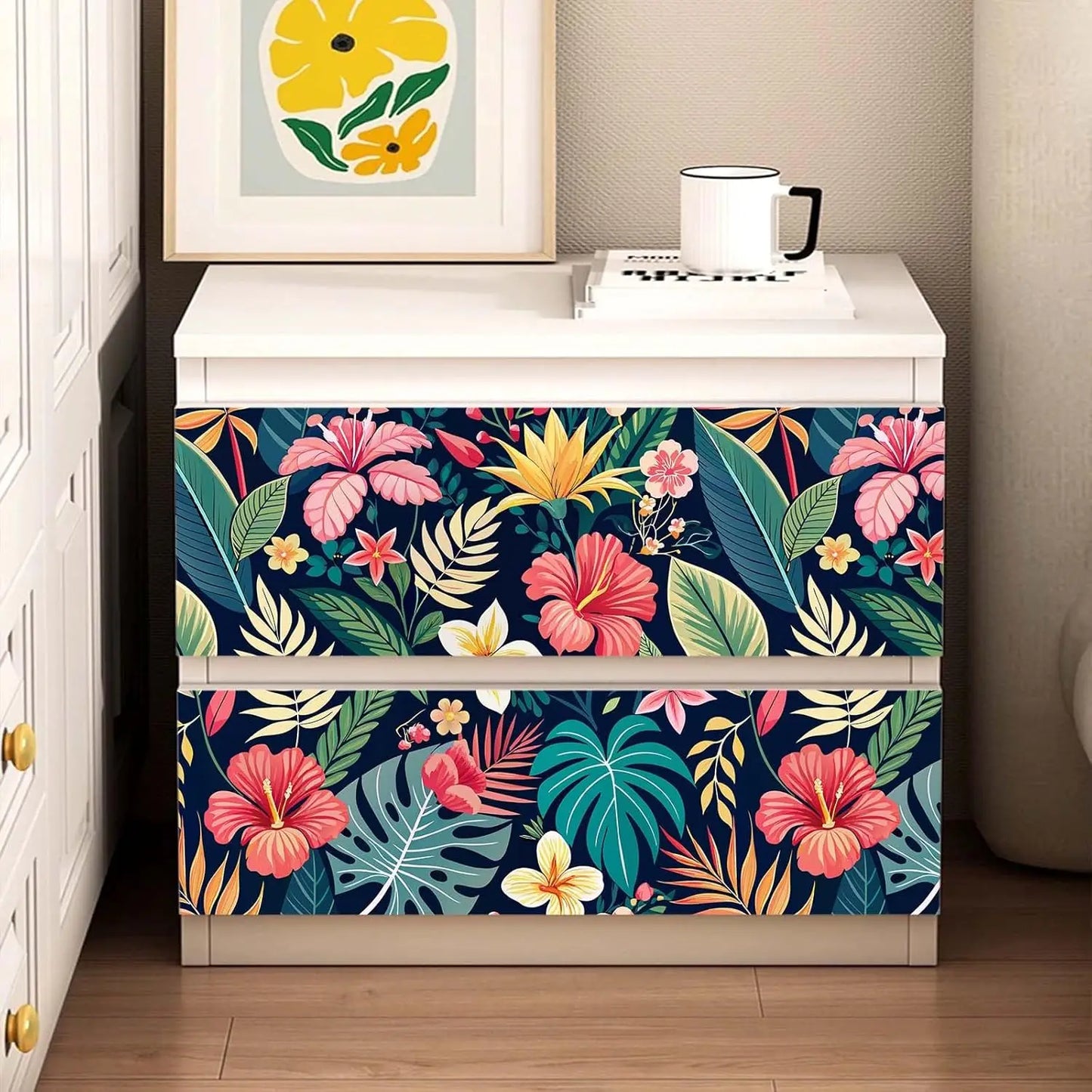 Peel & Stick tapeet troopilise palmilehe mustriga – ShopPoint24 Peel & Stick tapeet troopilise palmilehe mustriga