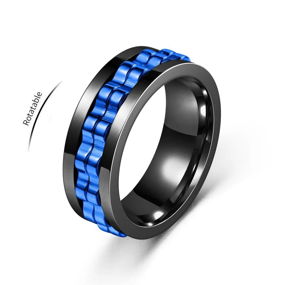 Spinning Fidget Anti Stress Stainless Steel Ring