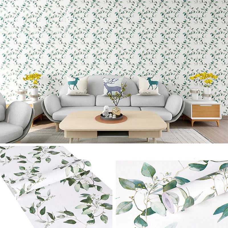 Image of Peel and Stick vinüül tapeet rohelise lehe mustriga – saadaval Shoppoint24