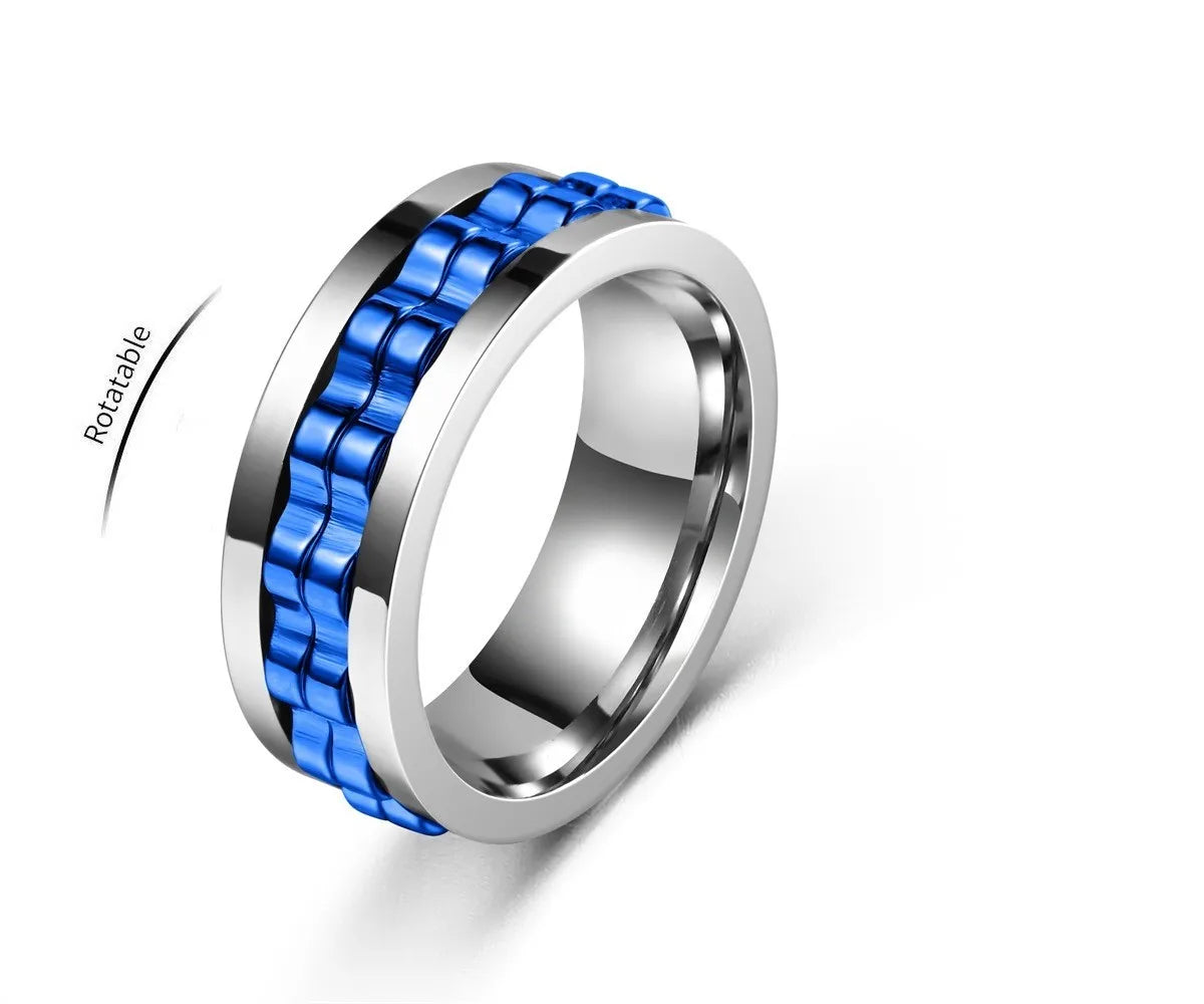 Spinning Fidget Anti Stress Stainless Steel Ring