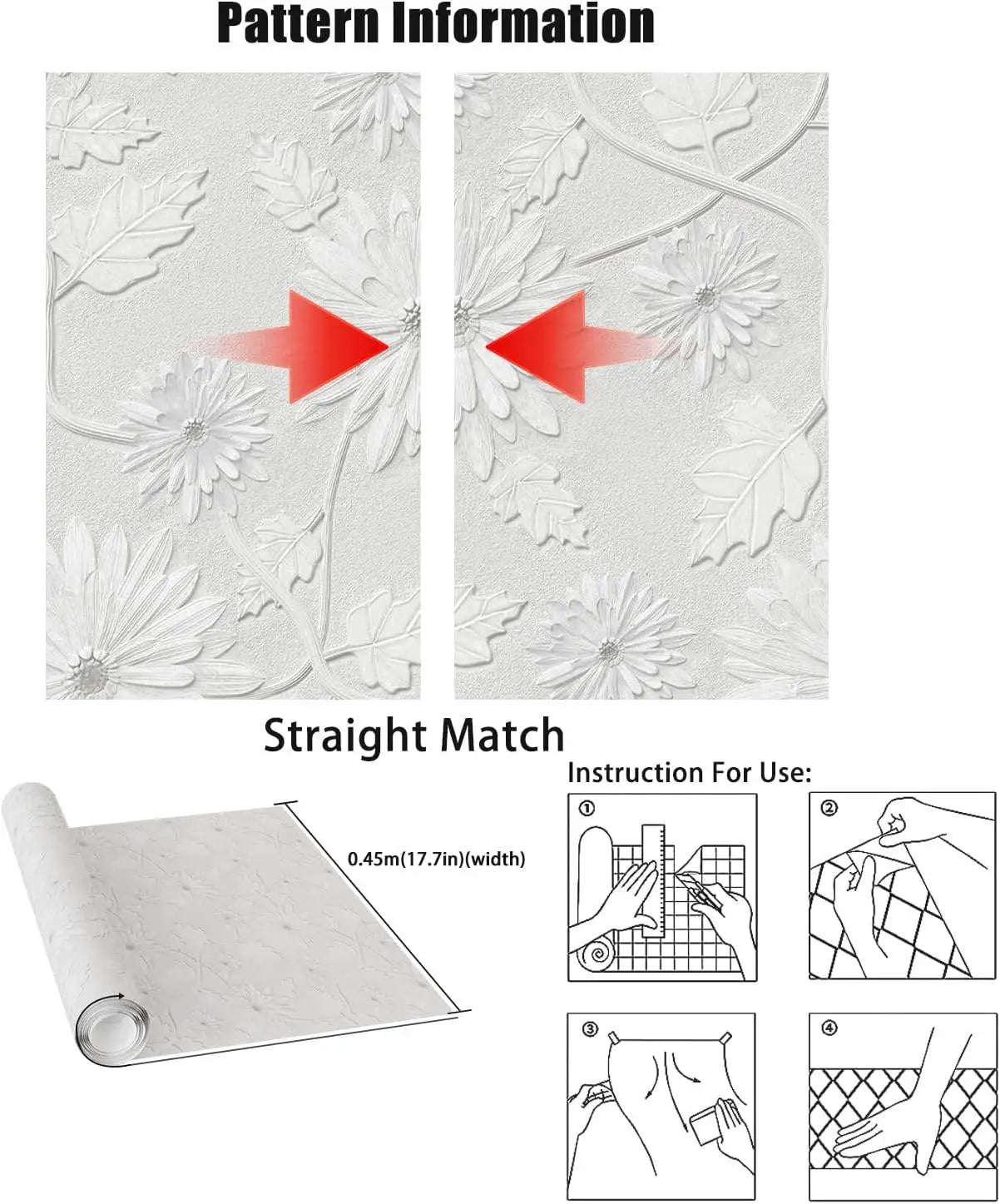 Peel & Stick tapeet – valge ja halli tooniga