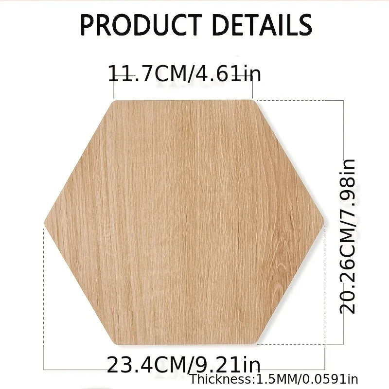 Kuusnurkse mustriga puidusüüga isekleepuvad põranda või seina plaadid