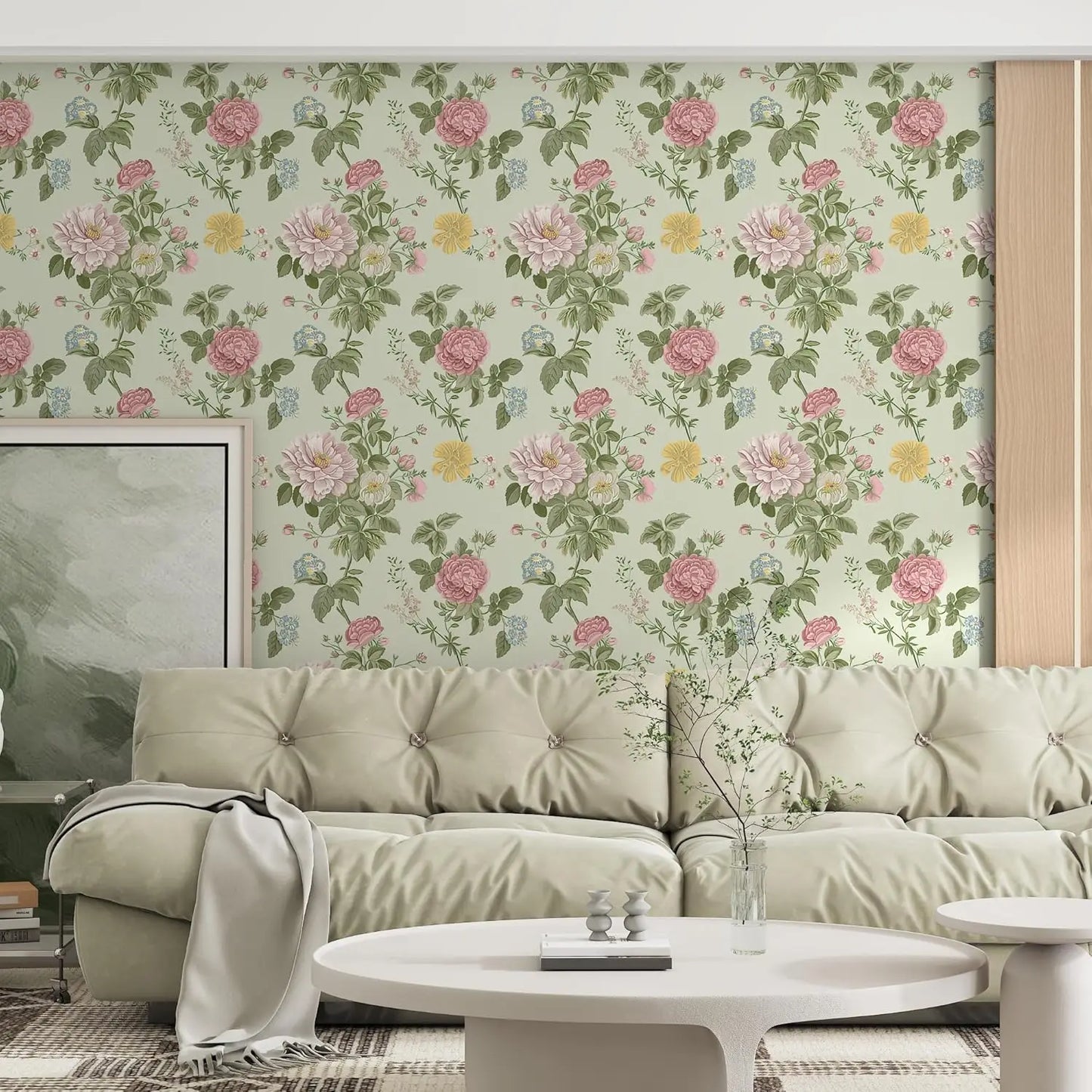 Vintage boho lilleline tapeet – isekleepuv peel &stick ja kergelt eemaldatav