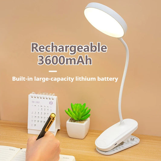 Kaasaskantav USB- ja LED-klambriga laualamp