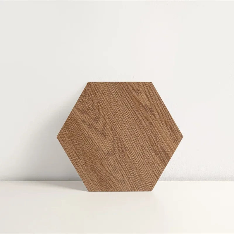 Kuusnurkse mustriga puidusüüga isekleepuvad põranda või seina plaadid