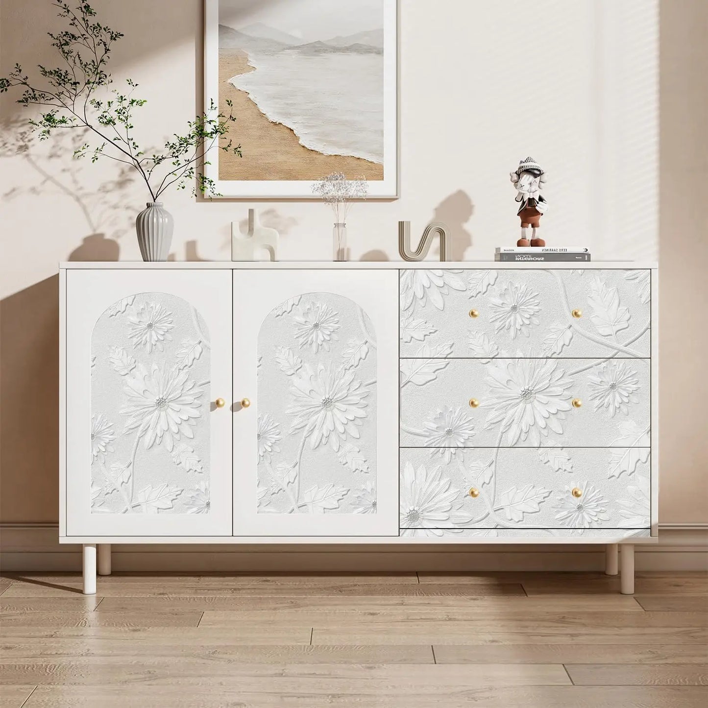 Peel & Stick tapeet – valge ja halli tooniga