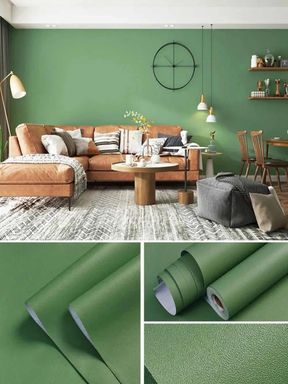 Peel & stick roheline matt tapeet