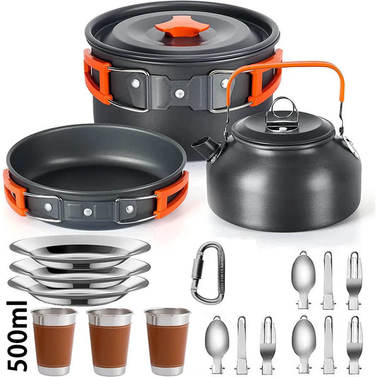 Camping Cooking set Non-stick pots  For 2-3 people